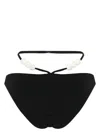 Magda Butrym High-waisted Monochrome Swimsuit Pearl Embellishments
