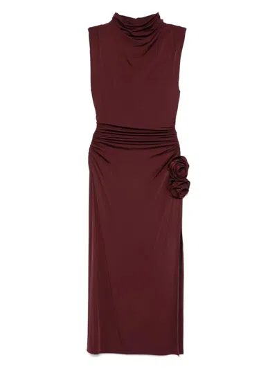 MAGDA BUTRYM WOMEN'S MAGDA BUTRYM DRAPED HIGH-NECK MIDI DRESS