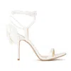 Magda Butrym 100 Embellished Satin Sandals In White