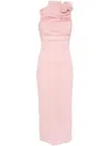 Magda Butrym Floral Embellishment Midi Dress In Pink
