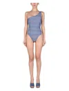Magda Butrym Women's One Piece Cut-out Swimsuit In Blue