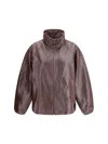 Magda Butrym Oversized Leather Jacket In Brown