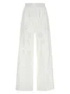 Magda Butrym Pantalone Dalla Gamba Ampia In Popeline Bianco  Donna