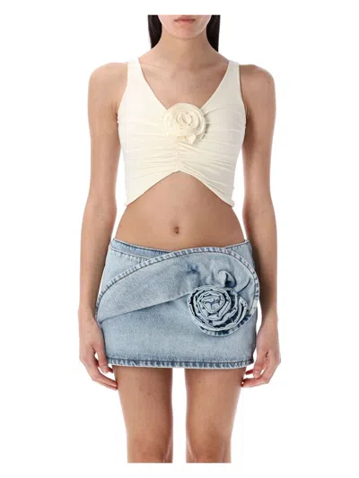 MAGDA BUTRYM WOMEN'S RUCHED FLOWER TOP