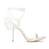 Magda Butrym 100 Embellished Satin Sandals In White