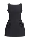 Magda Butrym Floral Embellished Scoop Neckline Sleeveless Dress In Black