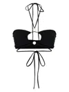 Magda Butrym Jersey Halter Bikini Top In Black