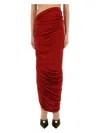 Magda Butrym Draped Midi Skirt With Intricate Ruching
