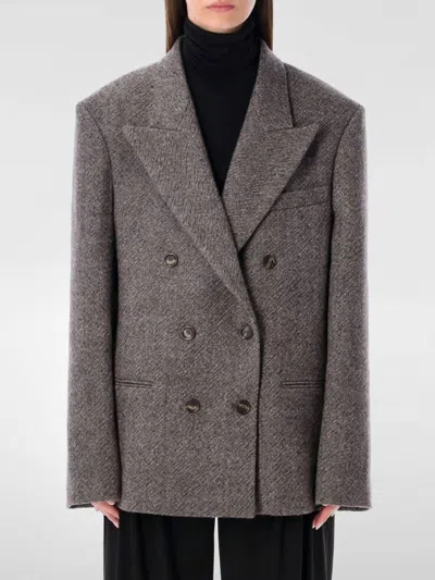 Magda Butrym Women's V-neck Blazer In Grey In Gray