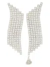 Magda Butrym Women's Cyrstal Wave Earrings In Silver