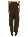 Magda Butrym Wide-leg Trousers And Belt In Brown