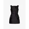 Magda Butrym Floral Embellished Scoop Neckline Sleeveless Dress In Black