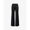 Magda Butrym Womens Black Relaxed-fit Straight-leg Cotton And Silk Trousers In Black