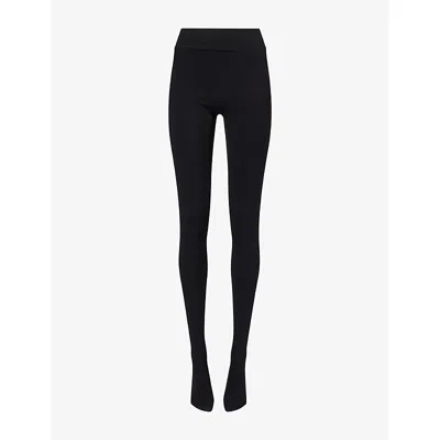 Magda Butrym Womens High-rise Stretch-cotton Tights Black