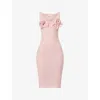 Magda Butrym Pink Floral Bustier Midi Dress In Pink
