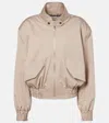 Magda Butrym Wool And Silk Bomber Jacket In Brown