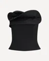 Magda Butrym Ruffled Wool And Silk Bustier Top In Black