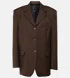 Magda Butrym Single-breasted Blazer With Three Buttons In Brown