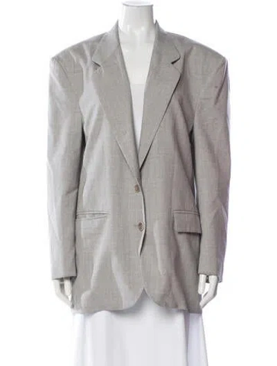 Pre-owned Magda Butrym Wool Blazer In Gray