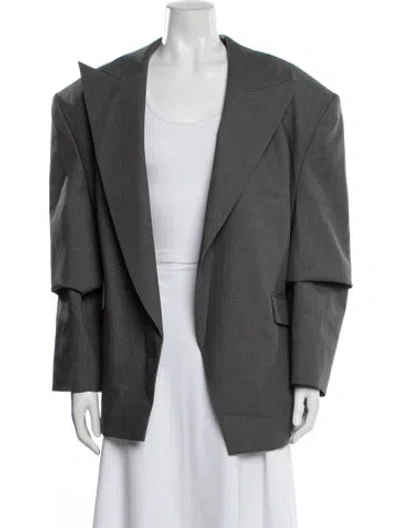 Pre-owned Magda Butrym Wool Blazer In Gray