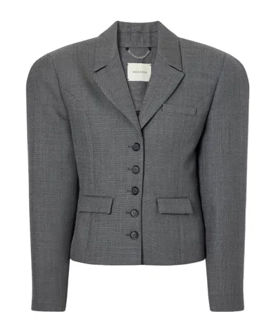 Magda Butrym Wool Blazer In Gray