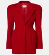 Magda Butrym Wool Blazer In Red