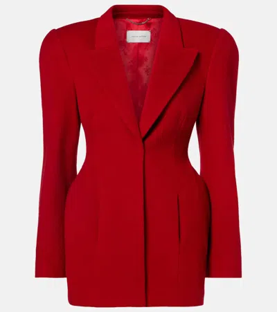 Magda Butrym Wool Blazer In Red