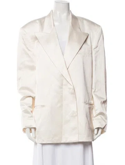 Pre-owned Magda Butrym Wool Blazer W/ Tags In Neutral