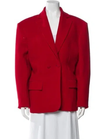 Pre-owned Magda Butrym Wool Blazer W/ Tags In Red