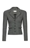 Magda Butrym Wool-blend Blazor In Gray