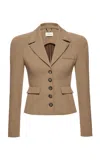 Magda Butrym Wool-blend Blazor In Neutral