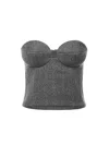 Magda Butrym Underwired Strapless Top In Gray
