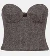 Magda Butrym Wool-blend Corset In Gray