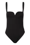 Magda Butrym Wool Bodysuit In Black