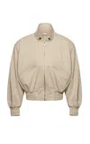 Magda Butrym Wool Bomber Jacket In Nude