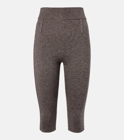 Magda Butrym Wool Capri Pants In Brown