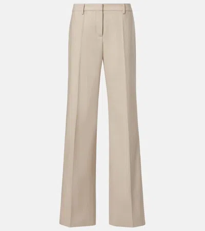 Magda Butrym Wool Flared Pants In Neutral