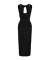 Magda Butrym Wool Midi Dress With Keyhole Opening In Black