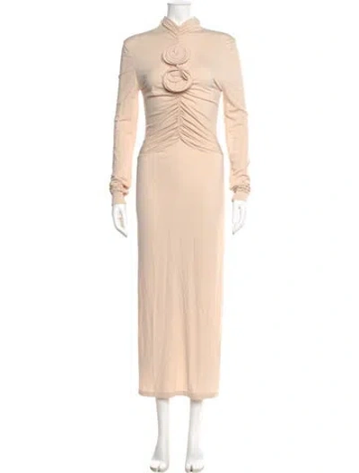 Pre-owned Magda Butrym Wool Long Dress In Neutral