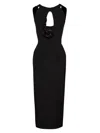 Magda Butrym Wool Midi Dress With Keyhole Opening