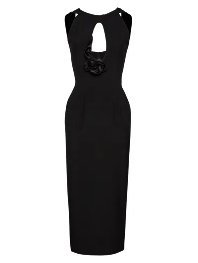 MAGDA BUTRYM MAGDA BUTRYM WOOL MIDI DRESS WITH KEYHOLE OPENING
