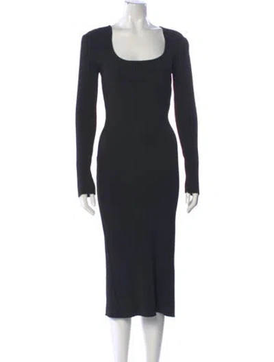 Pre-owned Magda Butrym Wool Midi Length Dress In Gray