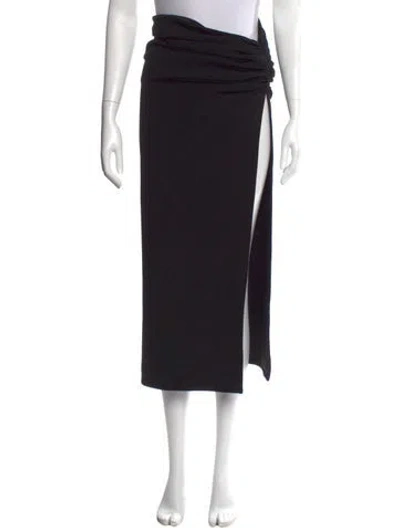 Pre-owned Magda Butrym Wool Midi Length Skirt In Black