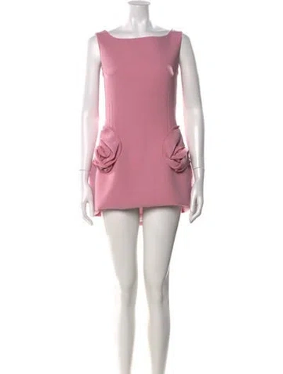 Pre-owned Magda Butrym Wool Mini Dress In Pink