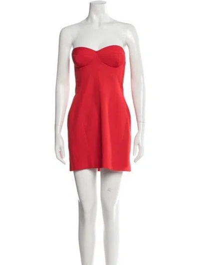 Pre-owned Magda Butrym Wool Mini Dress In Red