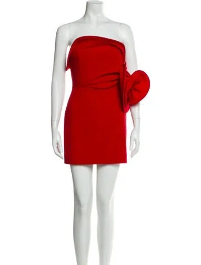 Pre-owned Magda Butrym Wool Mini Dress W/ Tags In Red