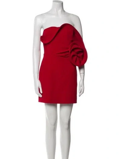 Pre-owned Magda Butrym Wool Mini Dress W/ Tags In Red