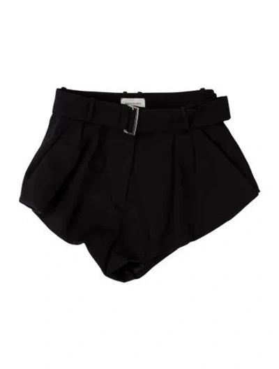 Pre-owned Magda Butrym Wool Mini Shorts In Black