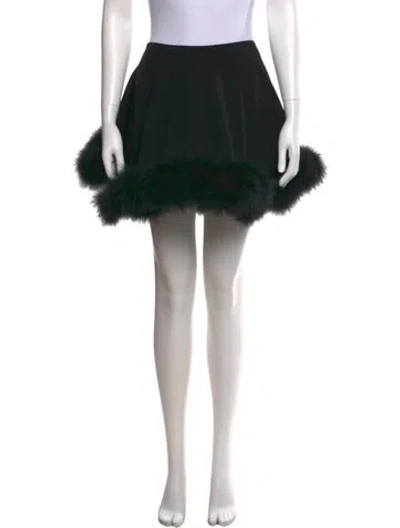 Pre-owned Magda Butrym Wool Mini Skirt In Black