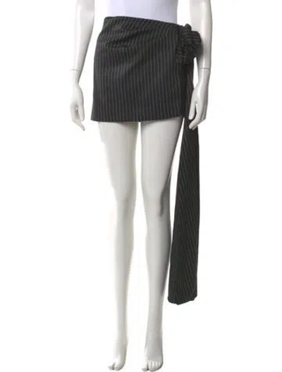 Pre-owned Magda Butrym Wool Mini Skirt In Black